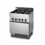 Cucina a gas 4 fuochi, forno elettrico ventilato