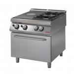Tuttapiastra gas + 2 fuochi su forno a gas