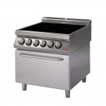 Piano di cottura in vetroceramica, su forno elettrico